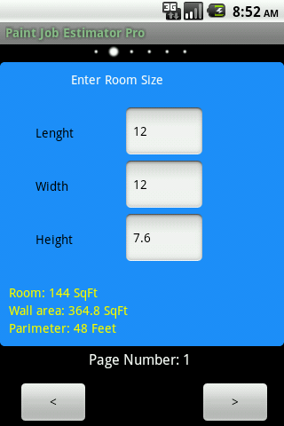 Painting job estimator