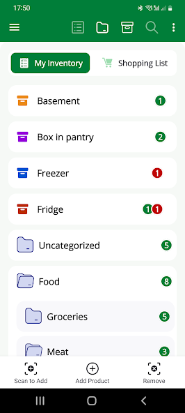 Home Inventory, Food, Shopping