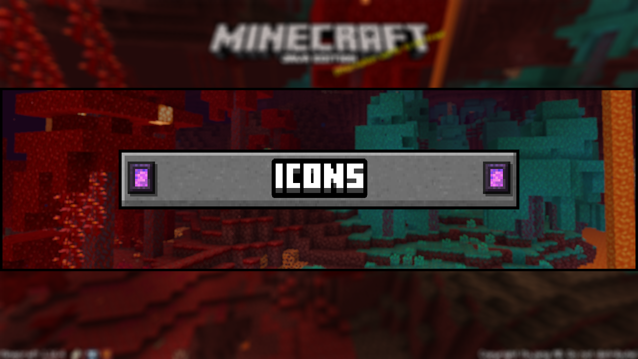 Pacote de Recursos de ícones Minecraft