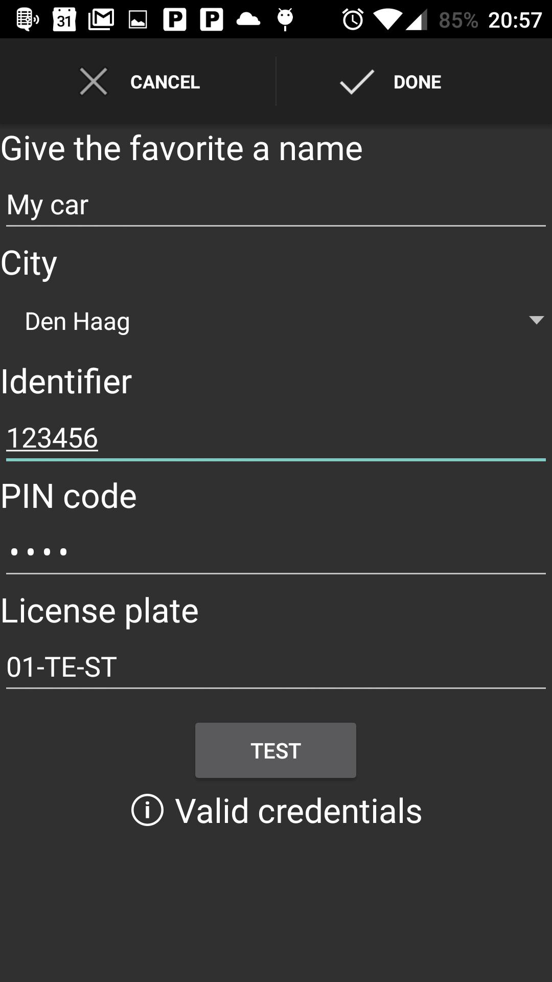 Visitors parking - License pla