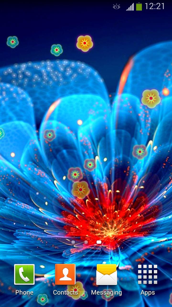 Neon Flowers Live Wallpaper