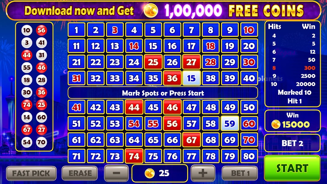 Prime Keno Games:Vegas Lottery