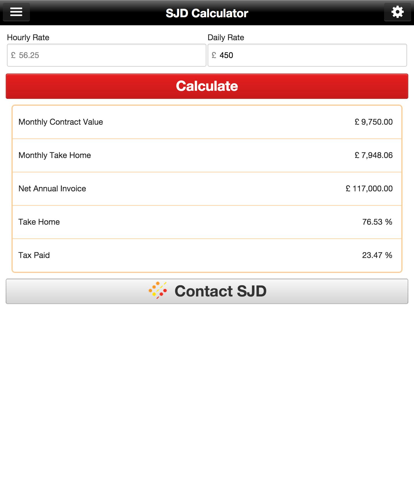 SJD Calculator