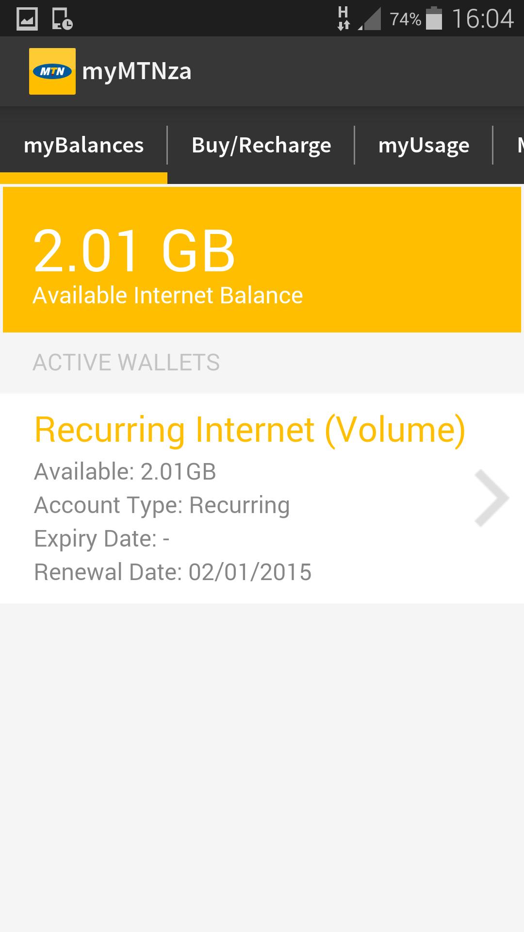 my MTN za