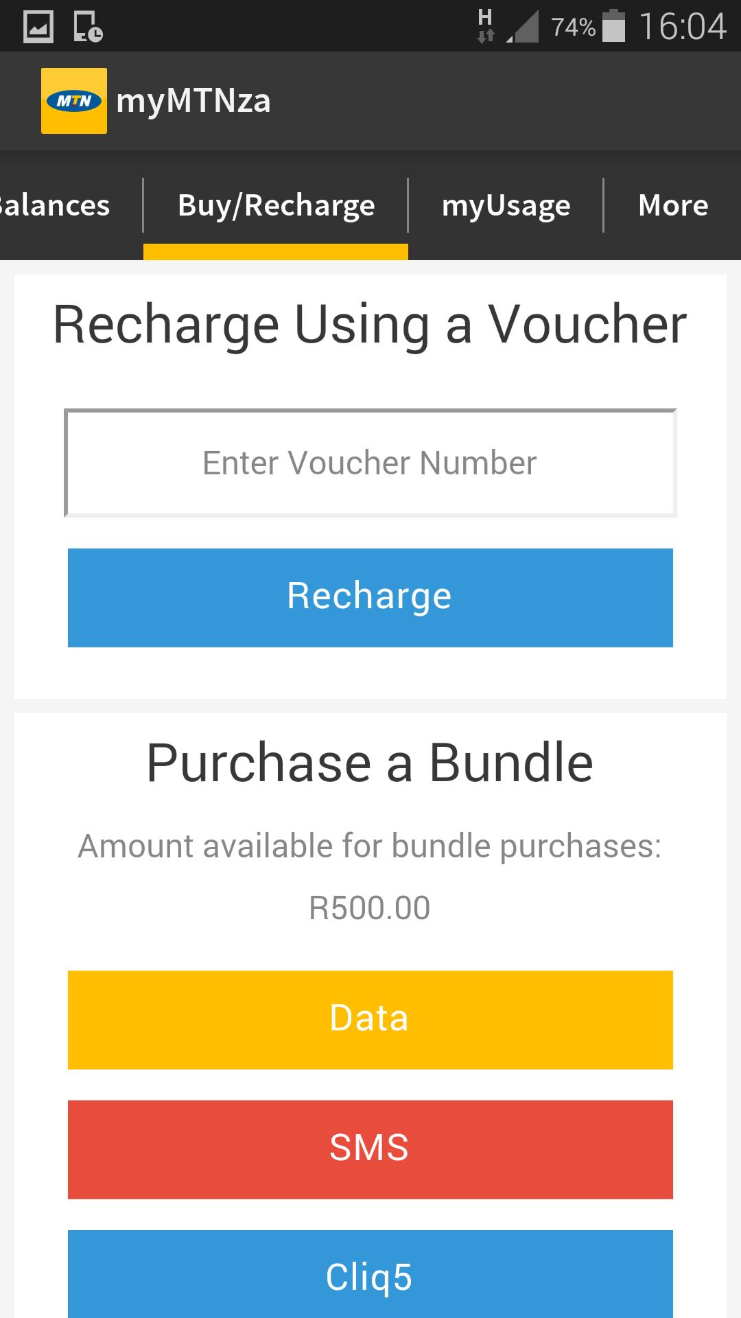 my MTN za