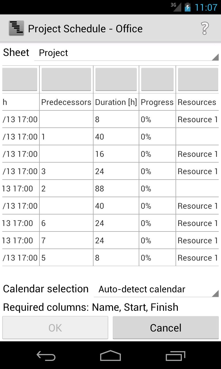 Project Schedule - Office