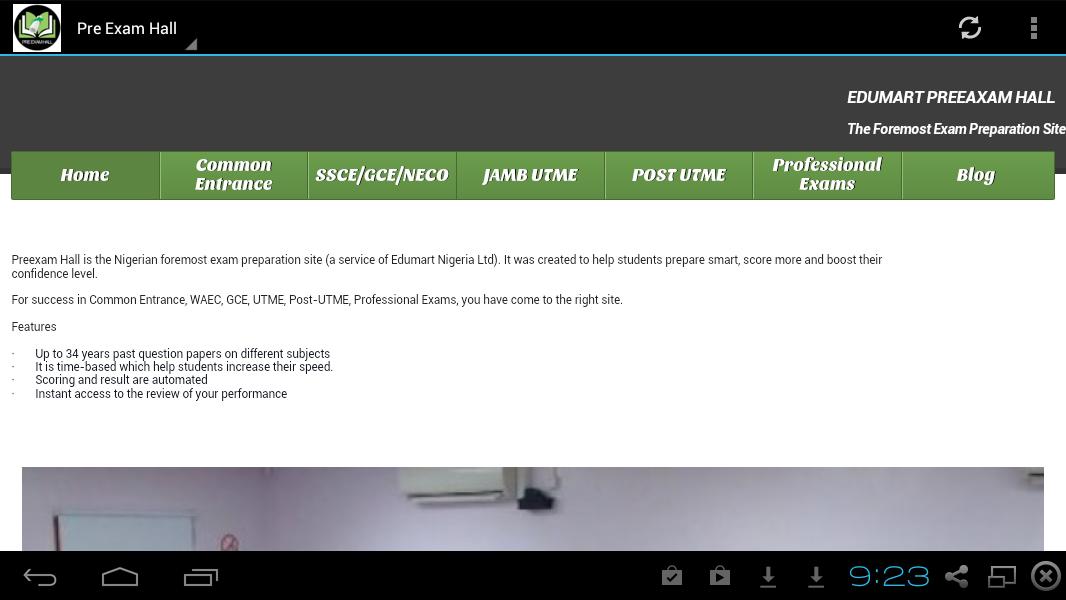 Pre Exam Hall