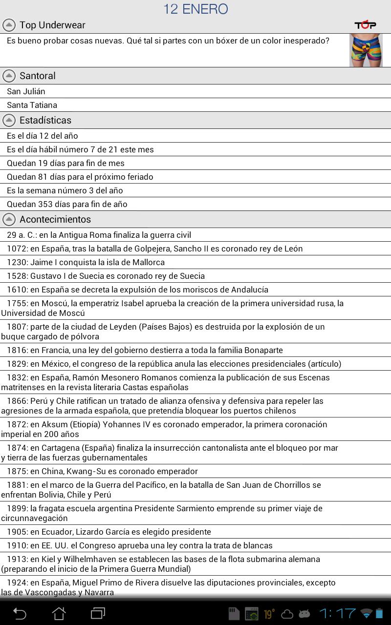 Calendario Top