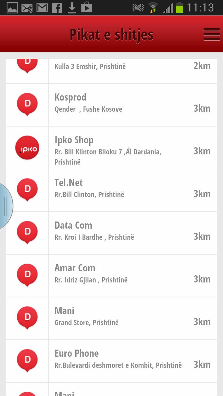 IPKO Menu