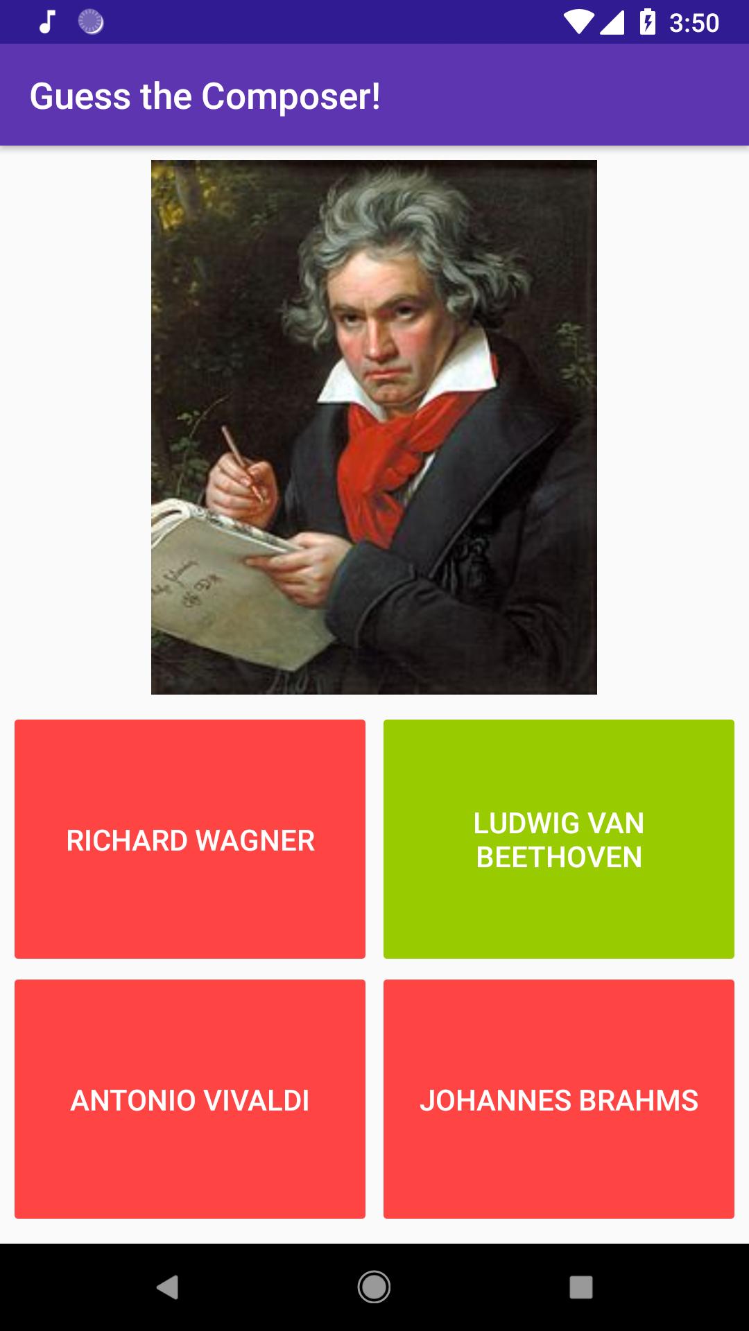 Music Quiz App (Guess the Composer!)