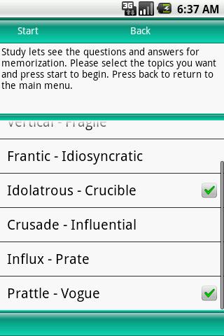 Test Review College Vocabulary