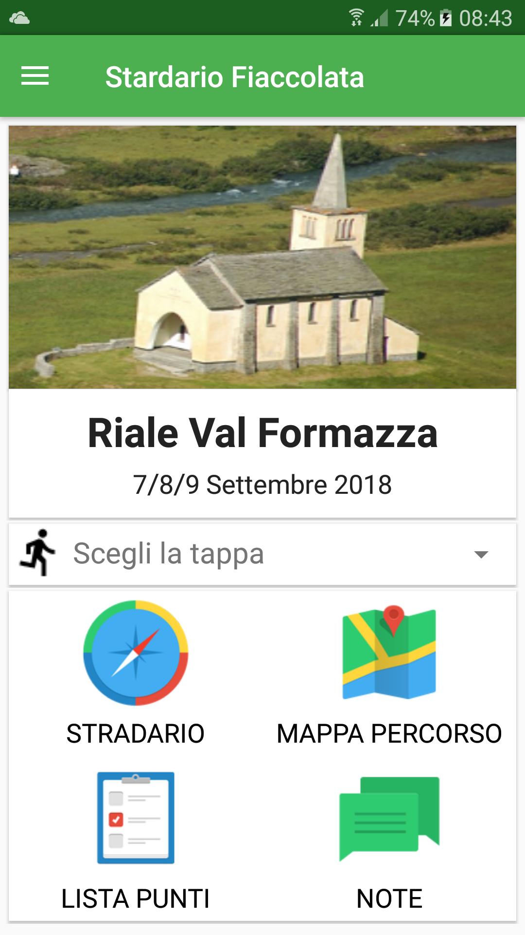 Stradario Fiaccolata 2018