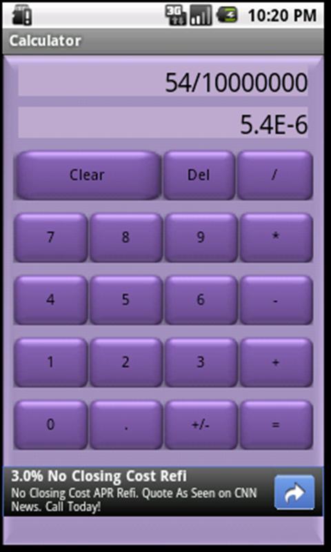 Basic Calculator (Purple)