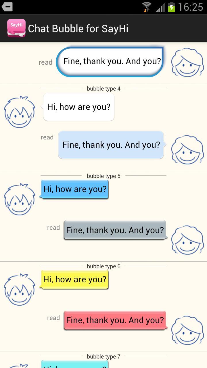 Bubble Style for SayHi Dating