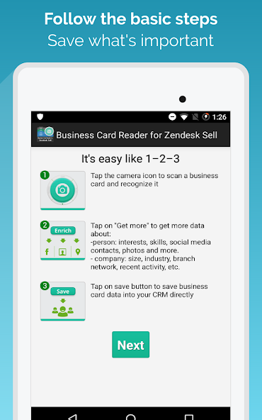 Biz Card Reader 4 Zendesk Sell