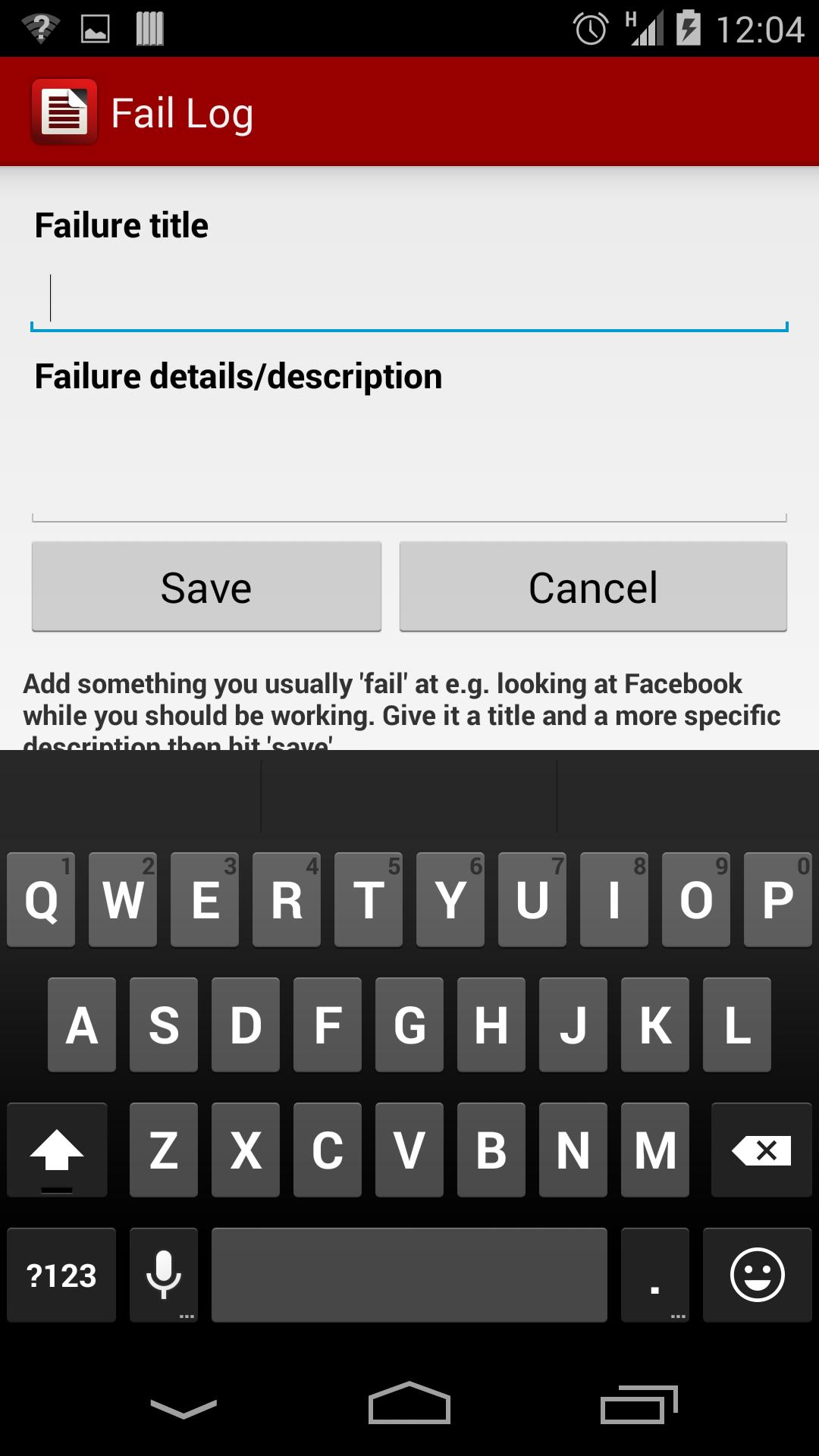 Fail Log: Habit Tracker