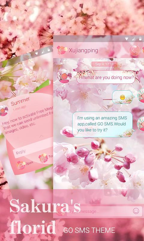 GO SMS PRO SAKURA FLORID THEME