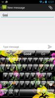 Keyboard Theme Glass Flowers