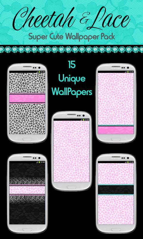 Cheetah & Lace Wallpaper Pack