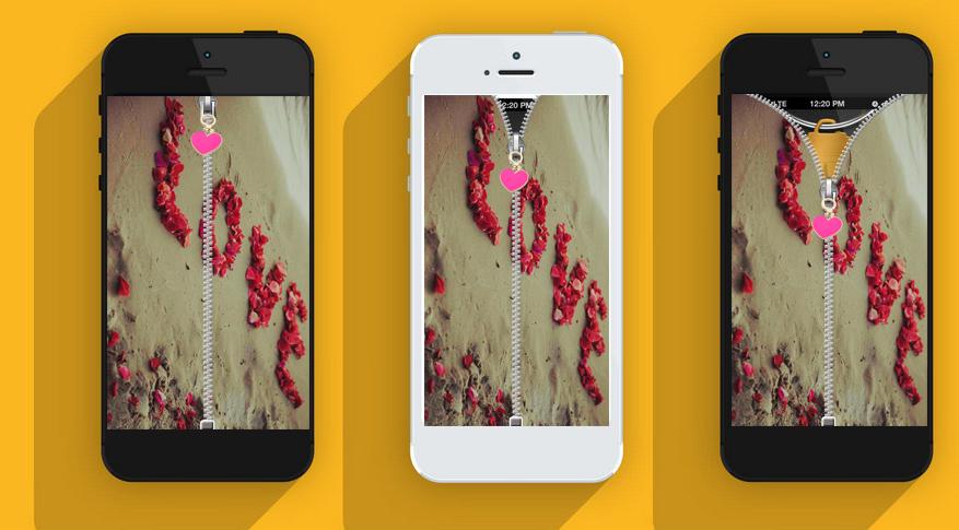 Love Zip Screen Lock