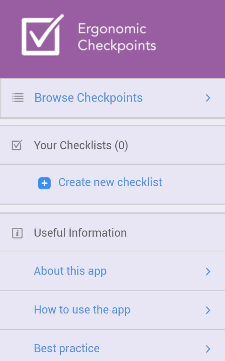 ILO Ergonomic Checkpoints