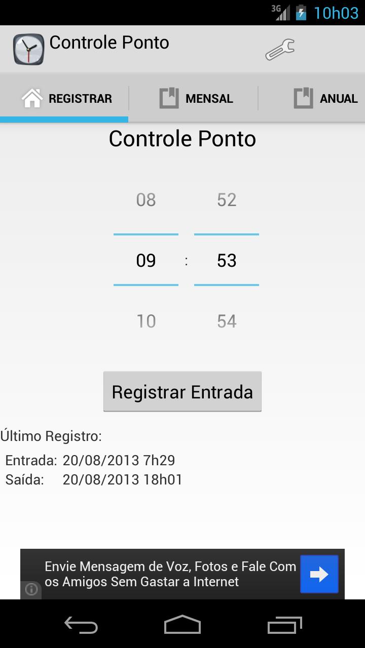 Controle de Registro de Ponto