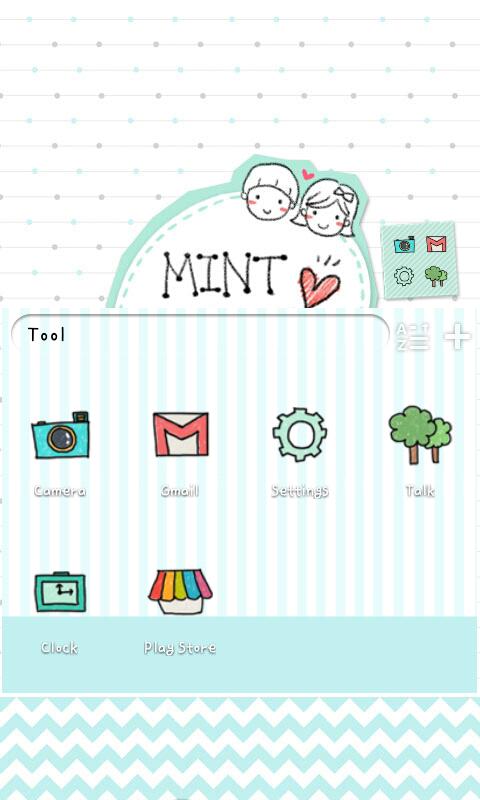 Mint Diary go launcher theme