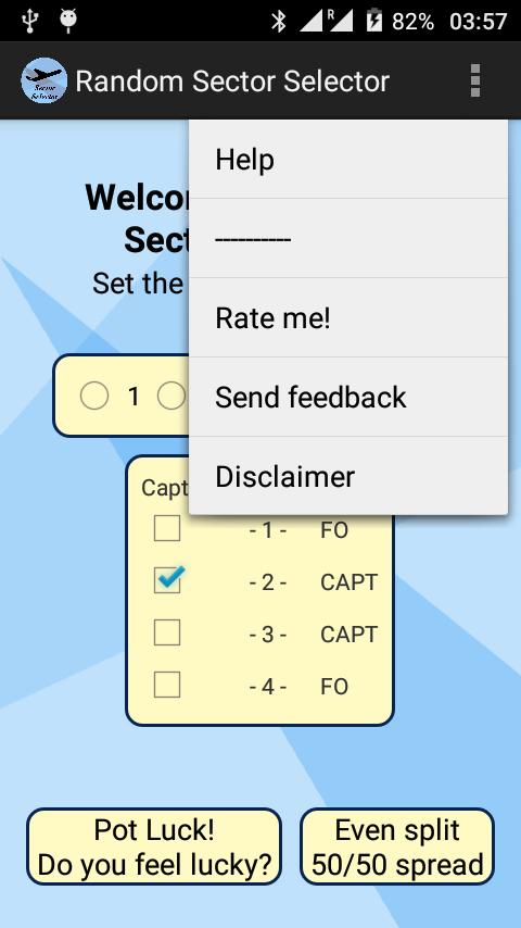 Pilot's Random Sector Selector