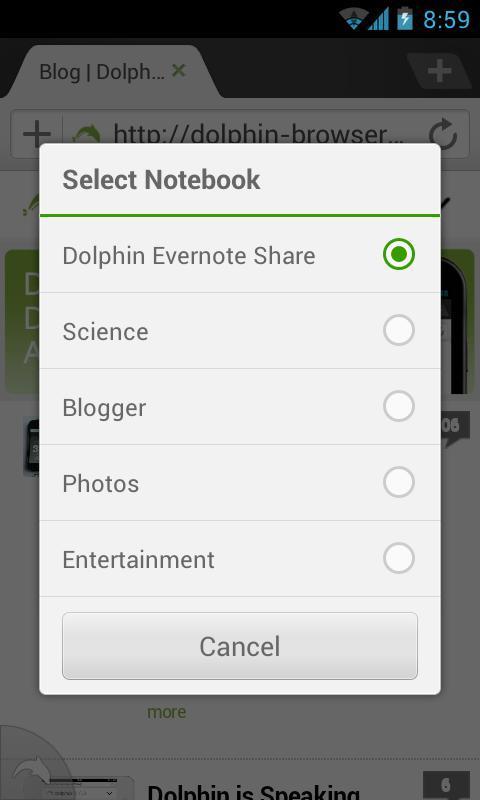 Evernote for Dolphin