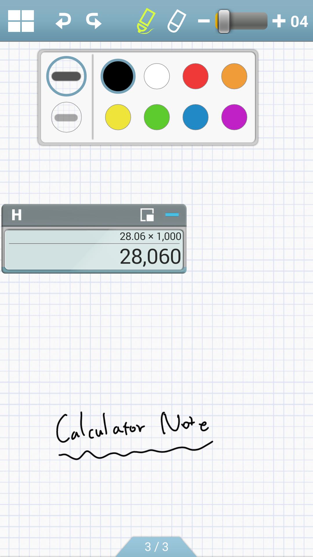 [Free] Calculator Note