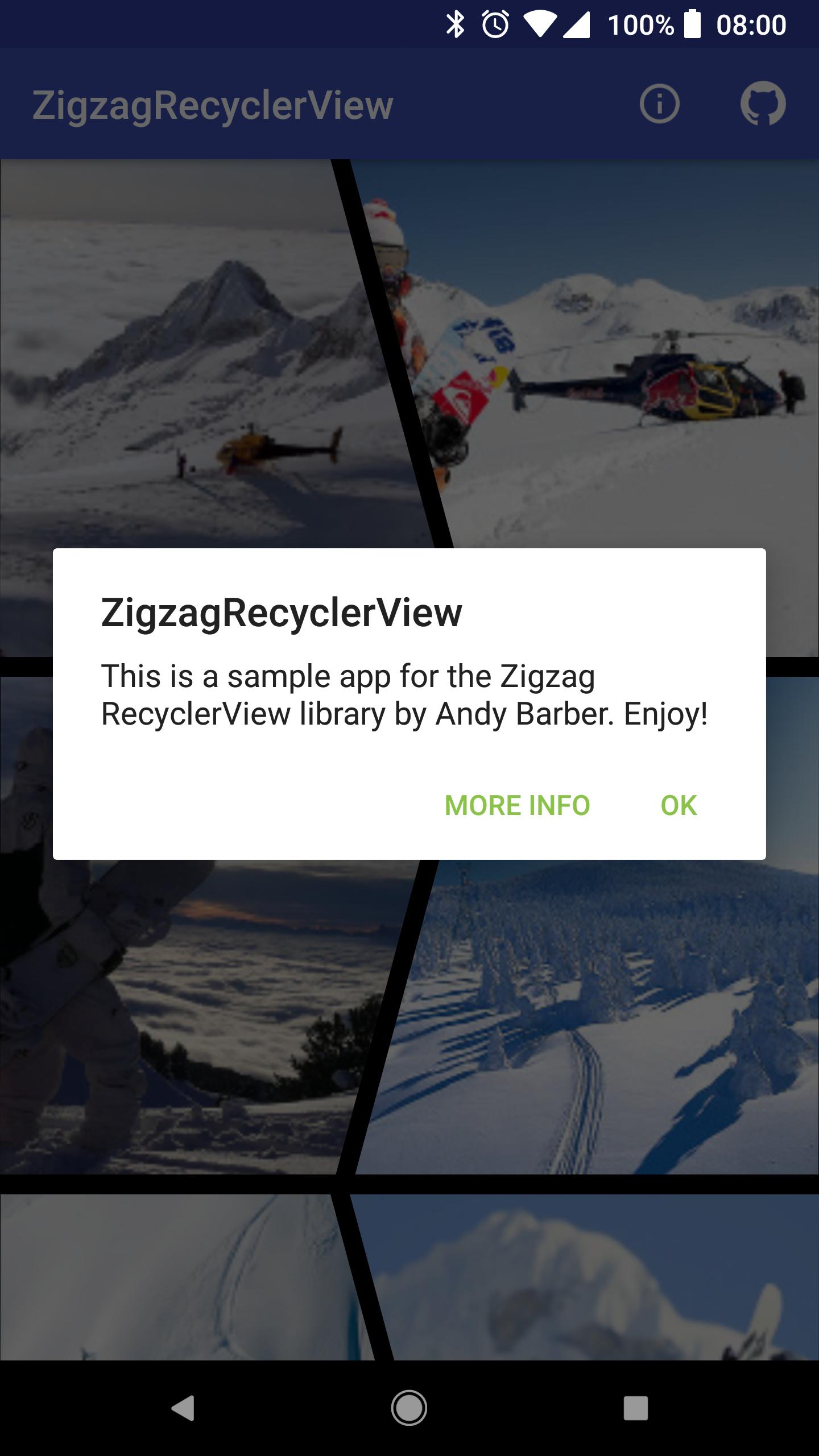 Zigzag RecyclerView Demo