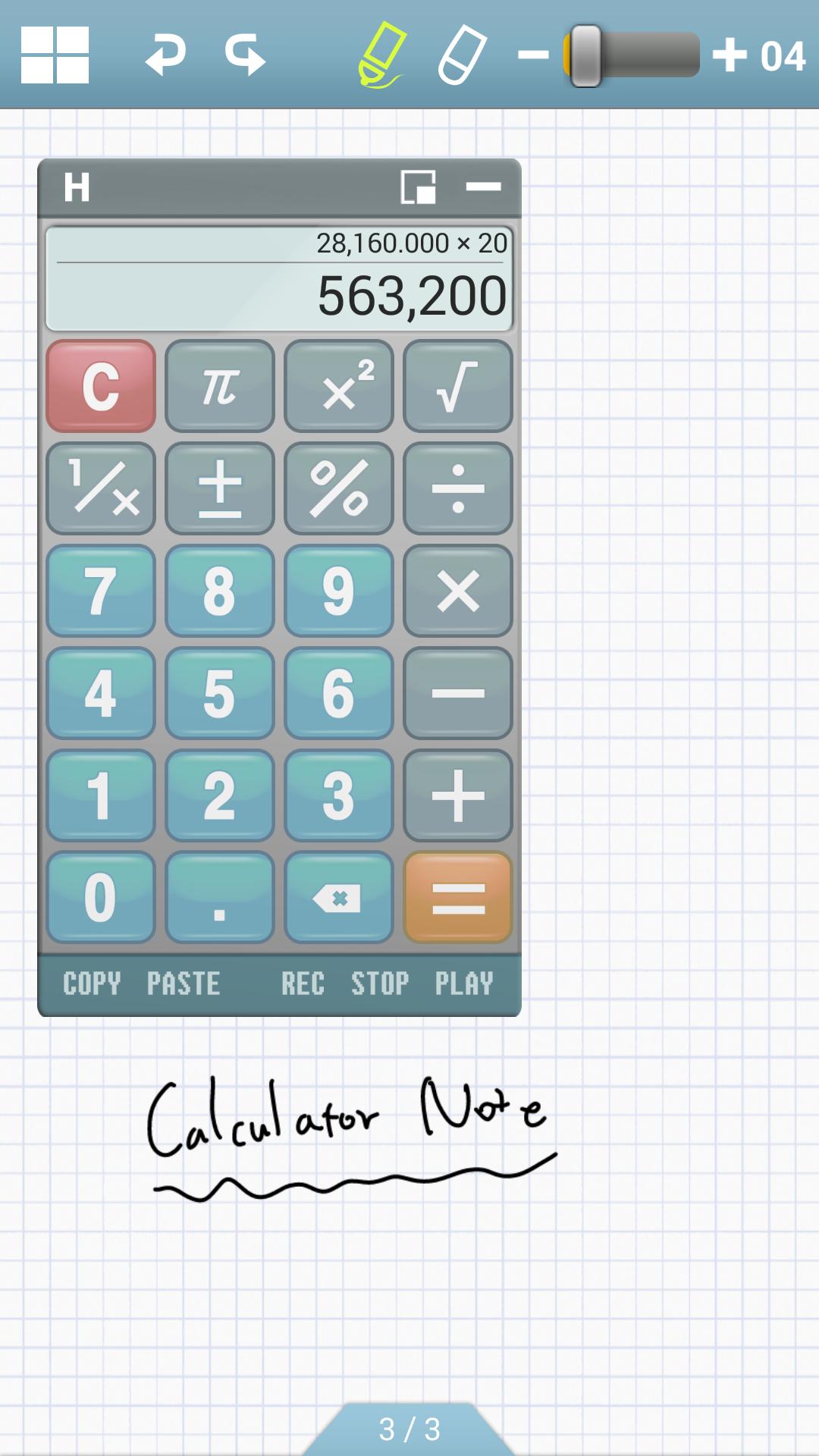 [Free] Calculator Note