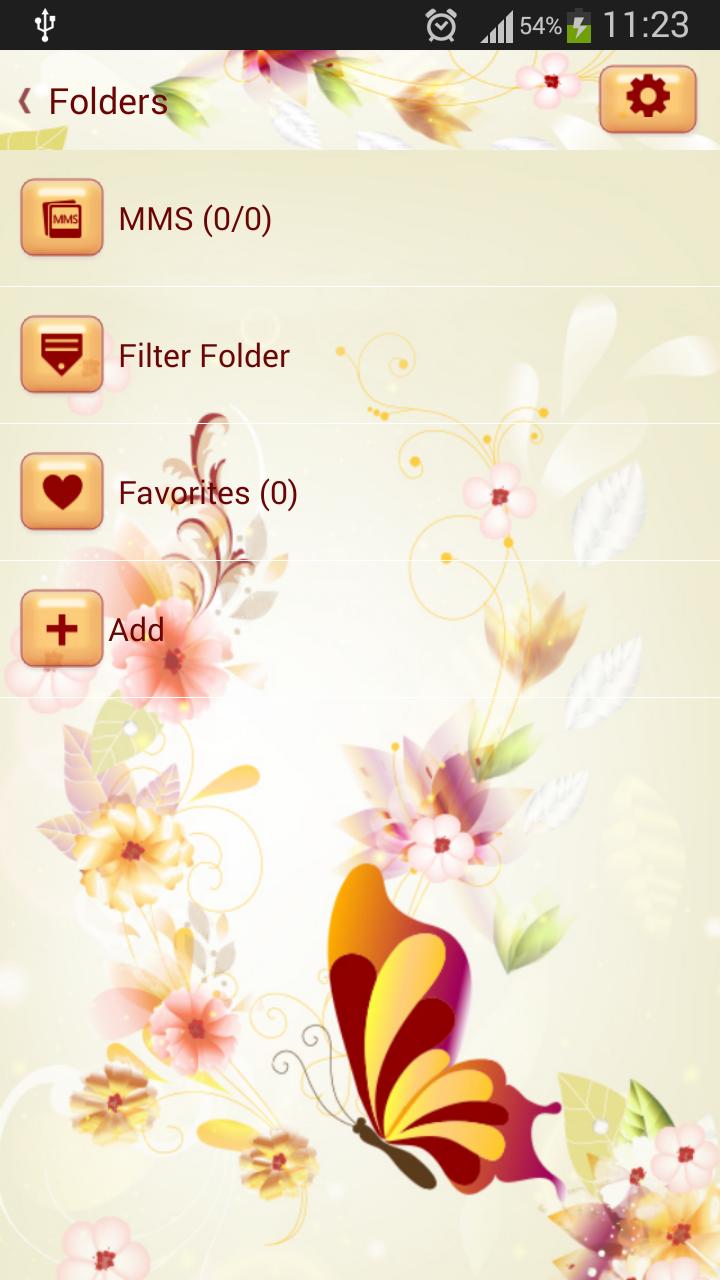 GO SMS Lovely Flowers