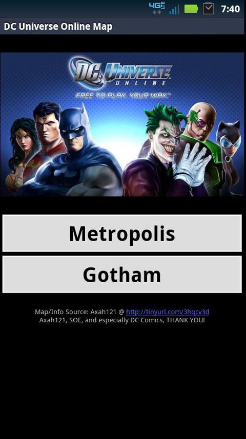 DC Universe Online Map