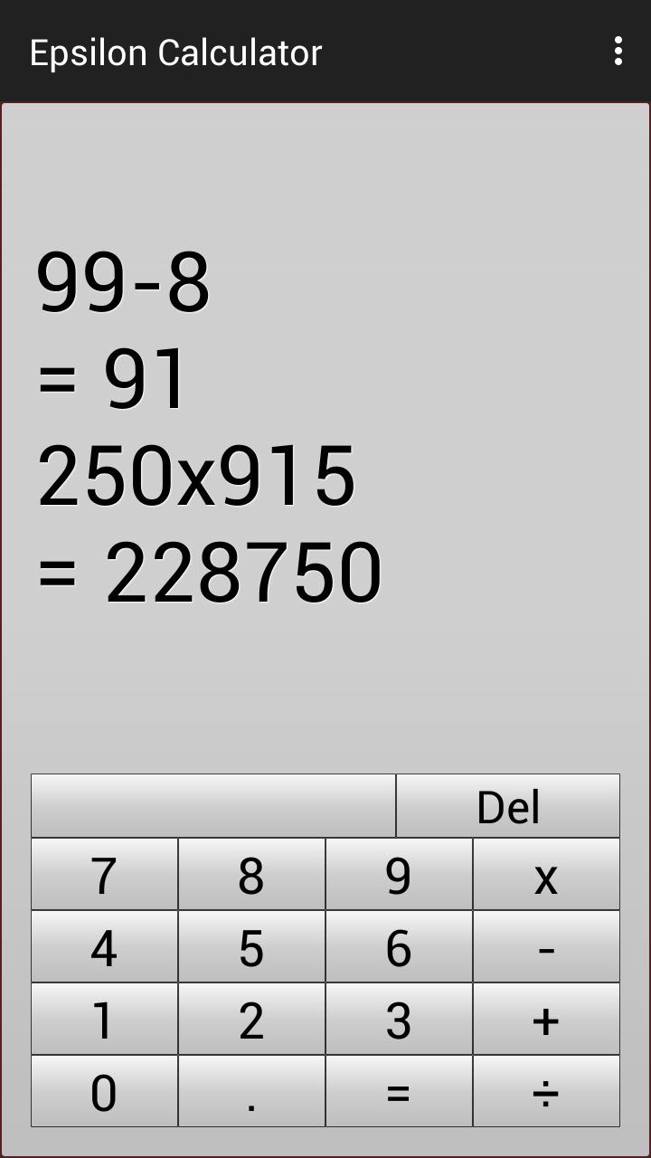 Epsilon Calculator