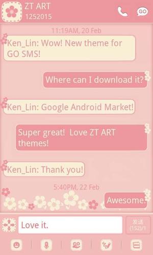 GO SMS/GOLauncher Flower theme