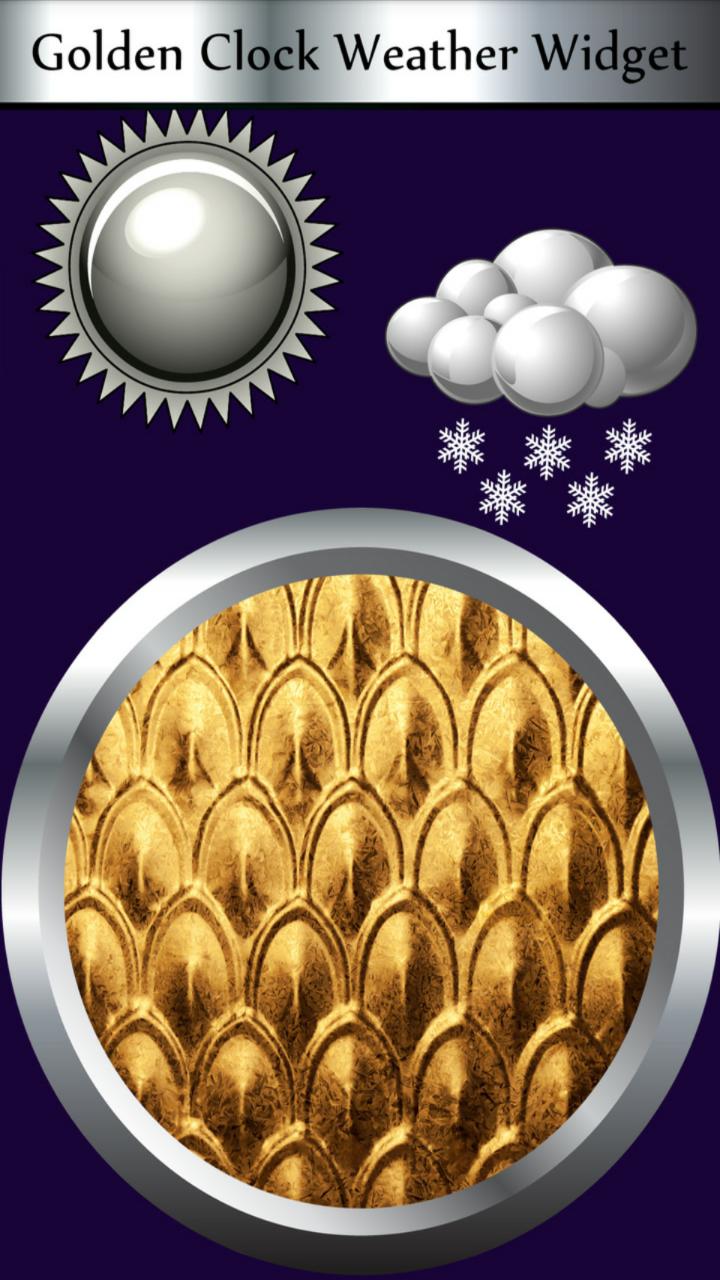 Golden Clock Weather Widget