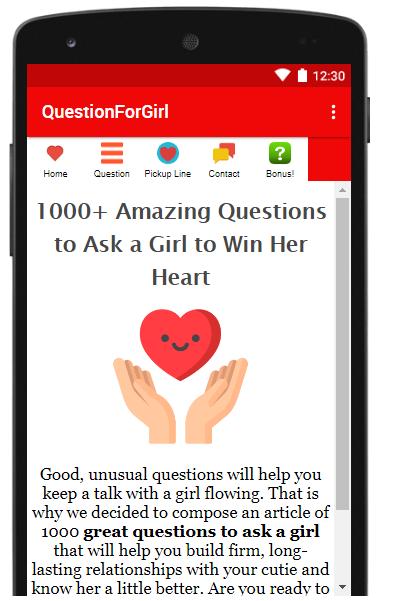 Question To Ask a Girl