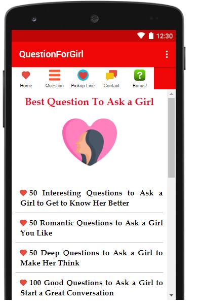 Question To Ask a Girl