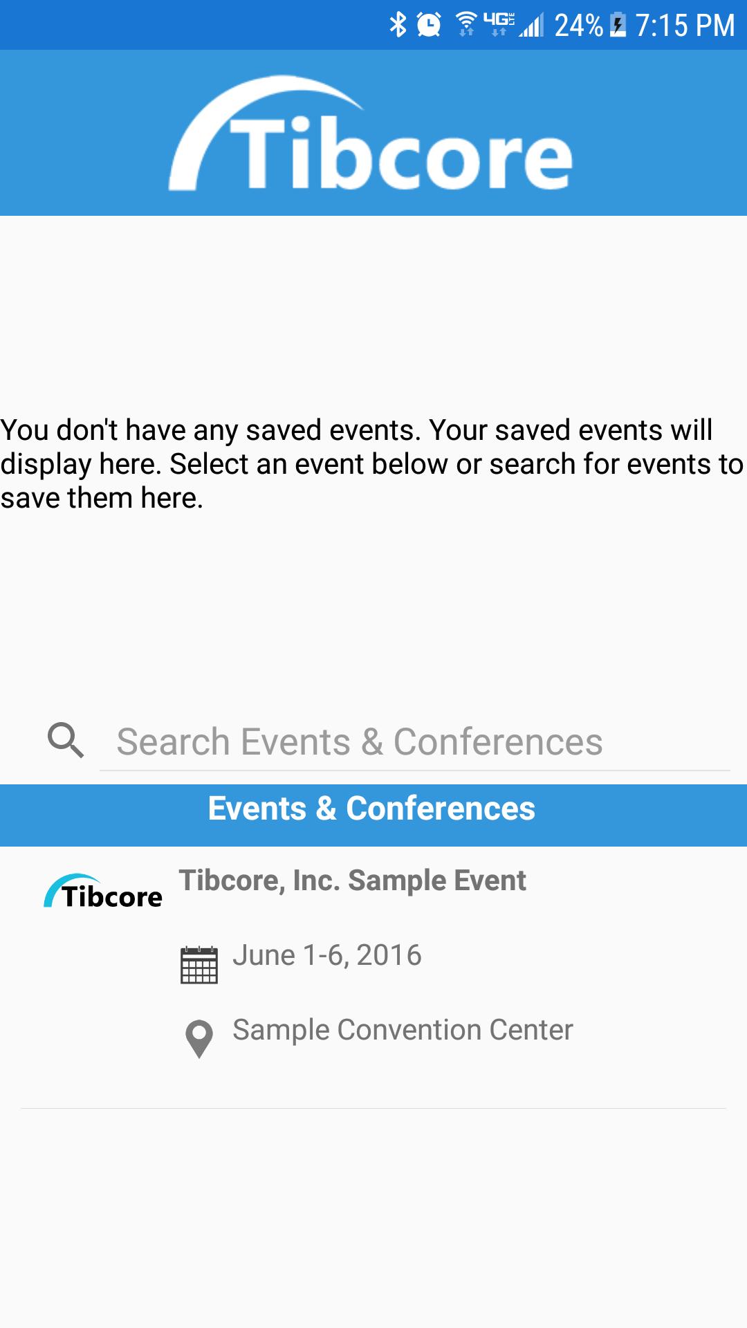 Tibcore Events Container