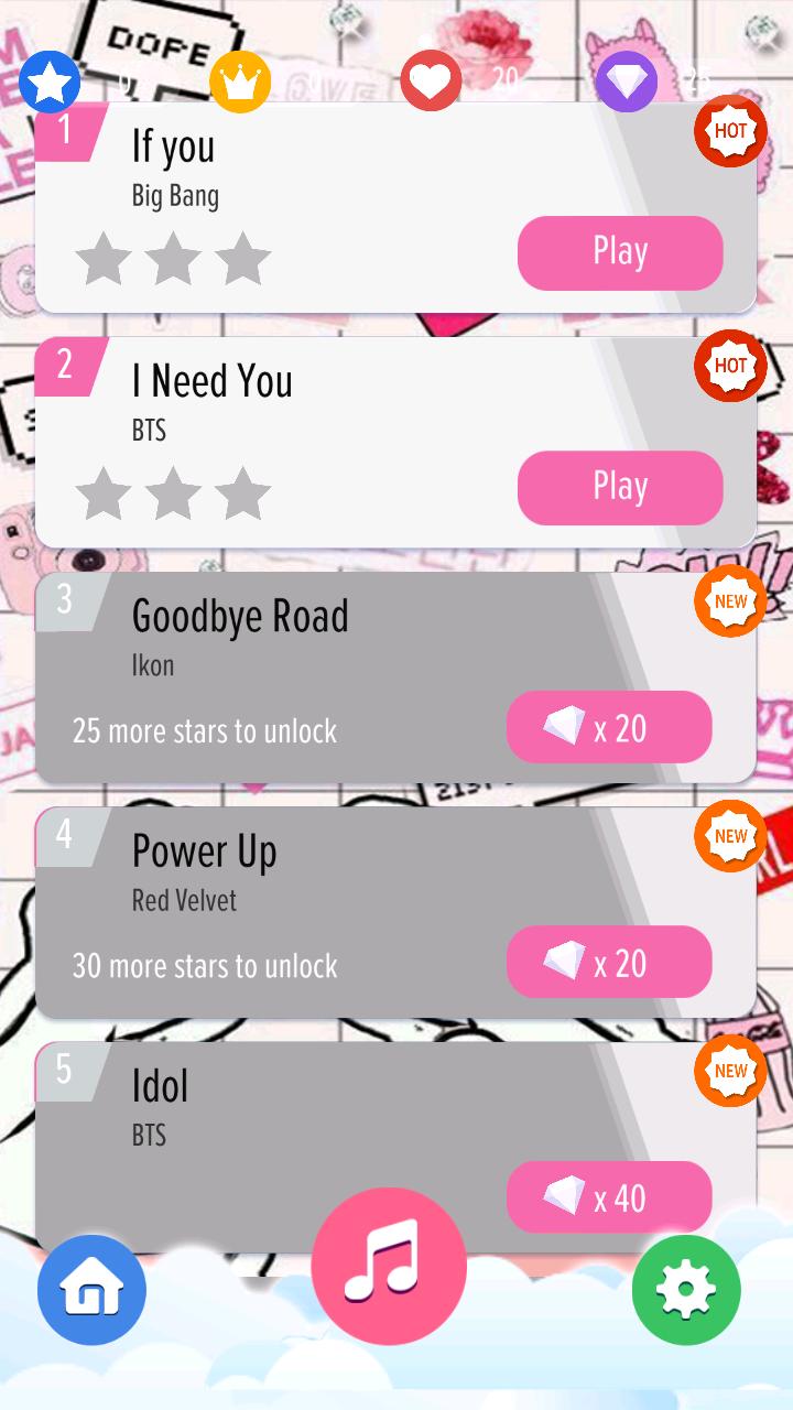 KPOP Piano Tiles - BLACKPINK, BTS, EXO