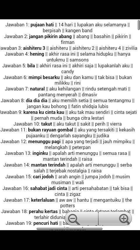 Jawaban Tebak Lagu Indonesia