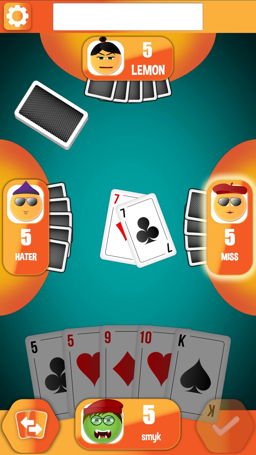 Crazy Eights - emoji card game