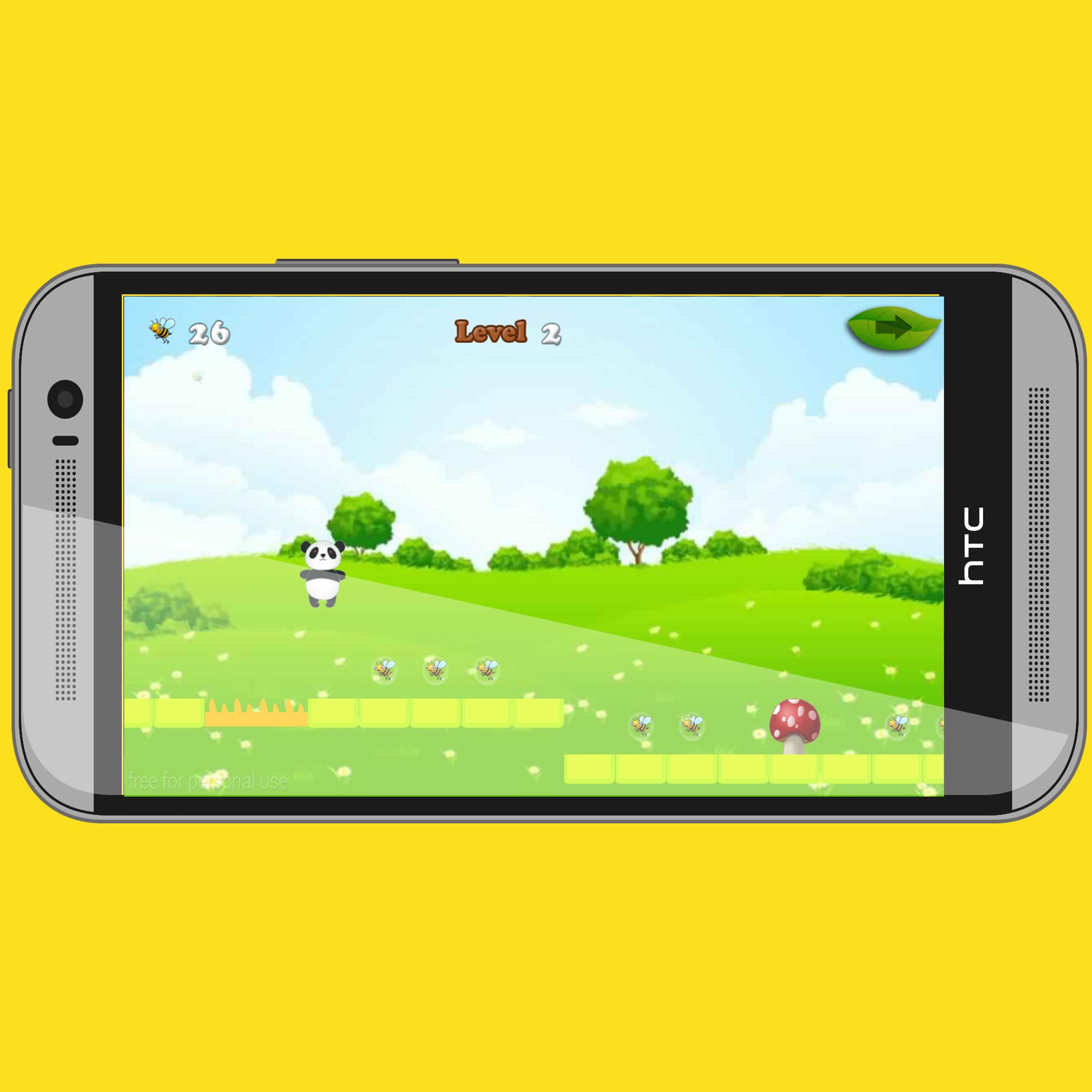 runner panda and bees