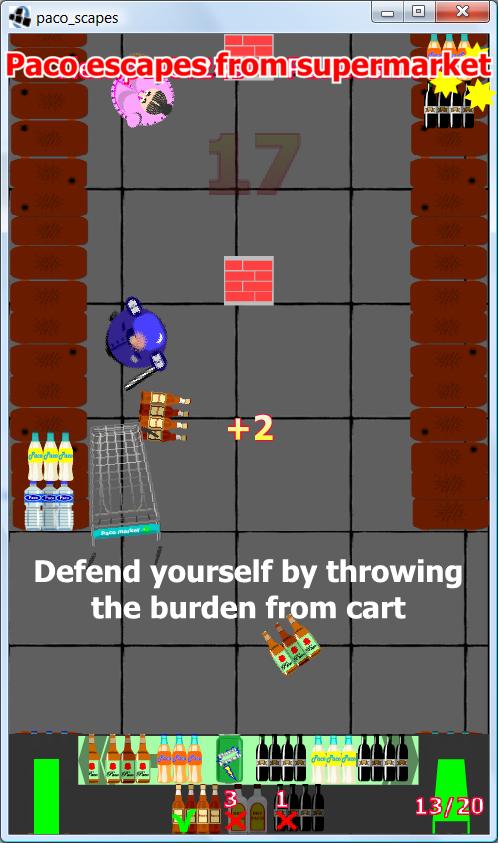 Paco escapes from supermarket