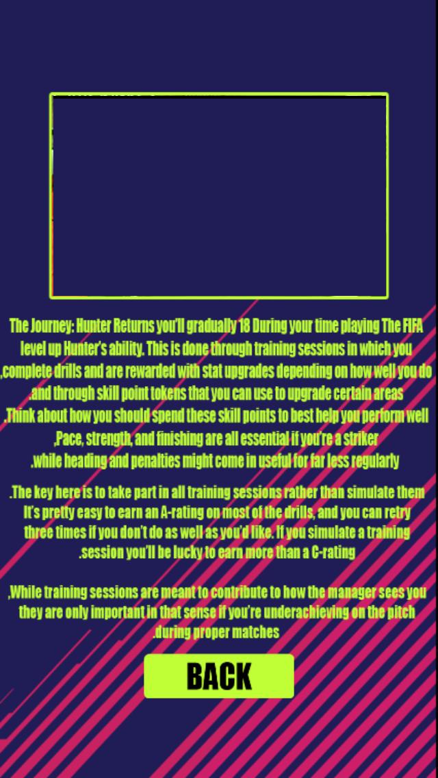 Guide for Journey FIFA18