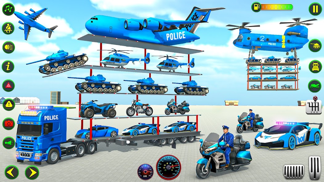 Police Plane Transporter Game