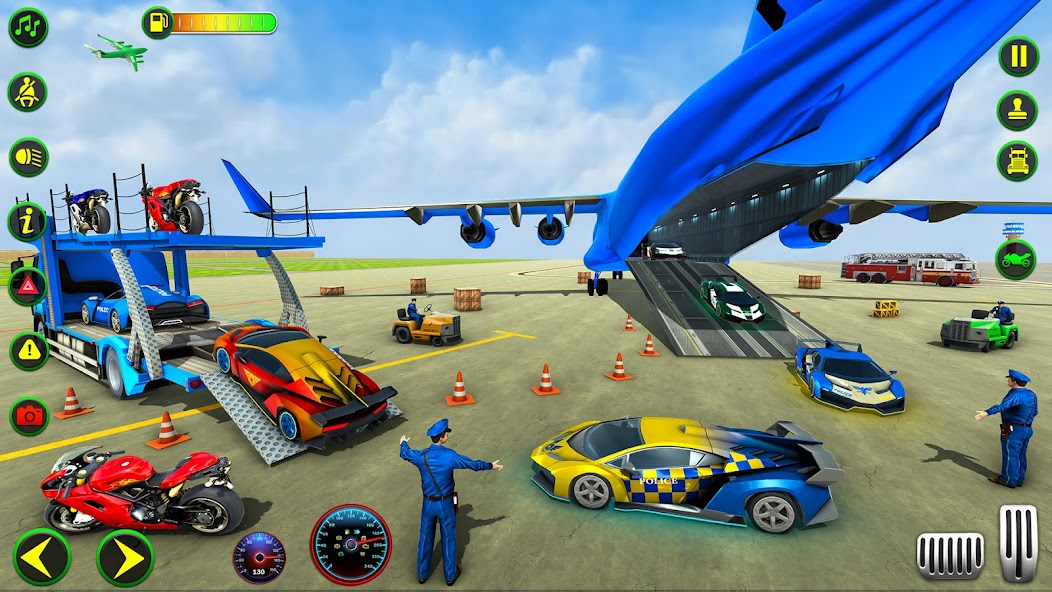 Police Plane Transporter Game