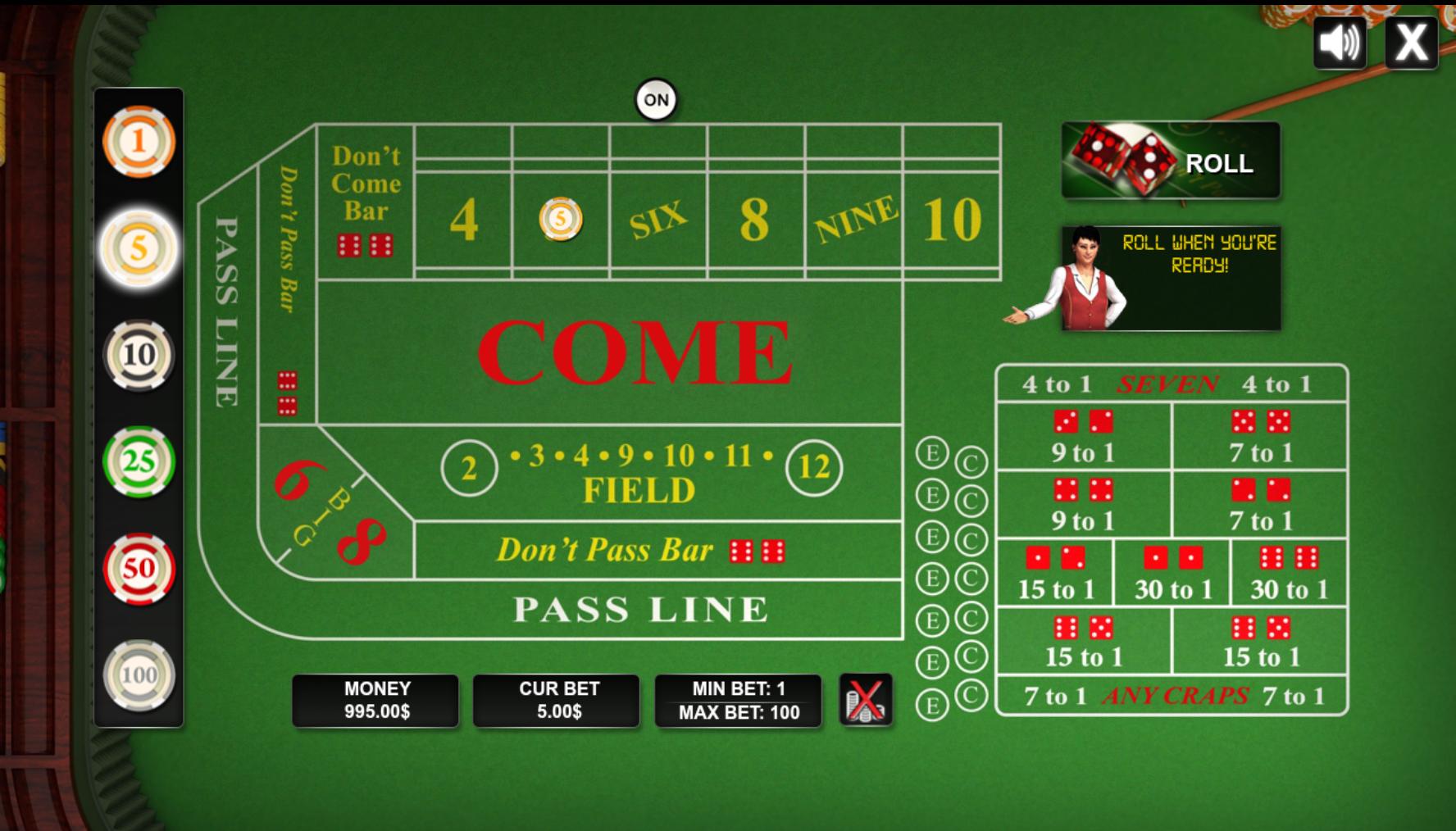 Play Craps Game