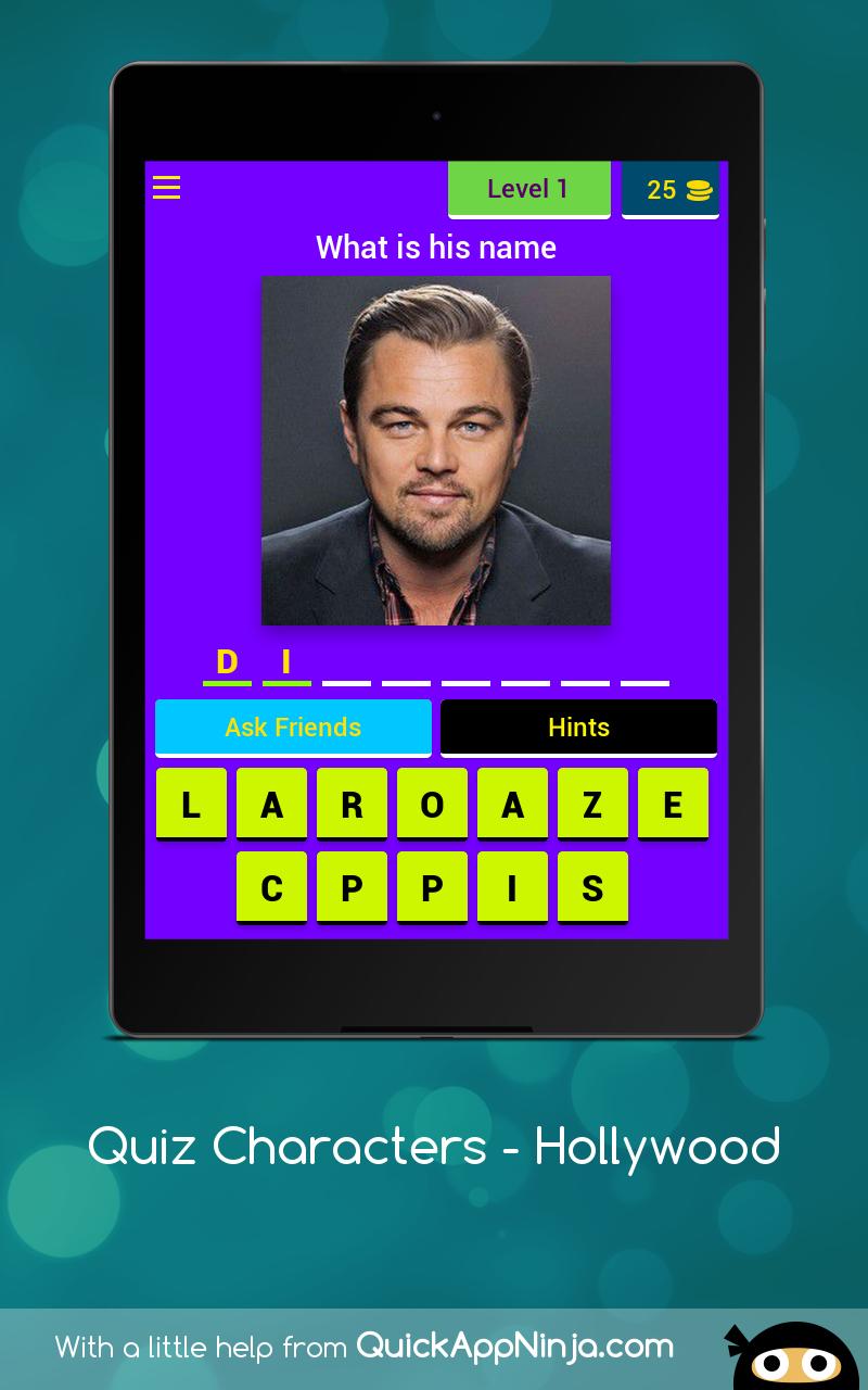 Characters Quiz - Hollywood